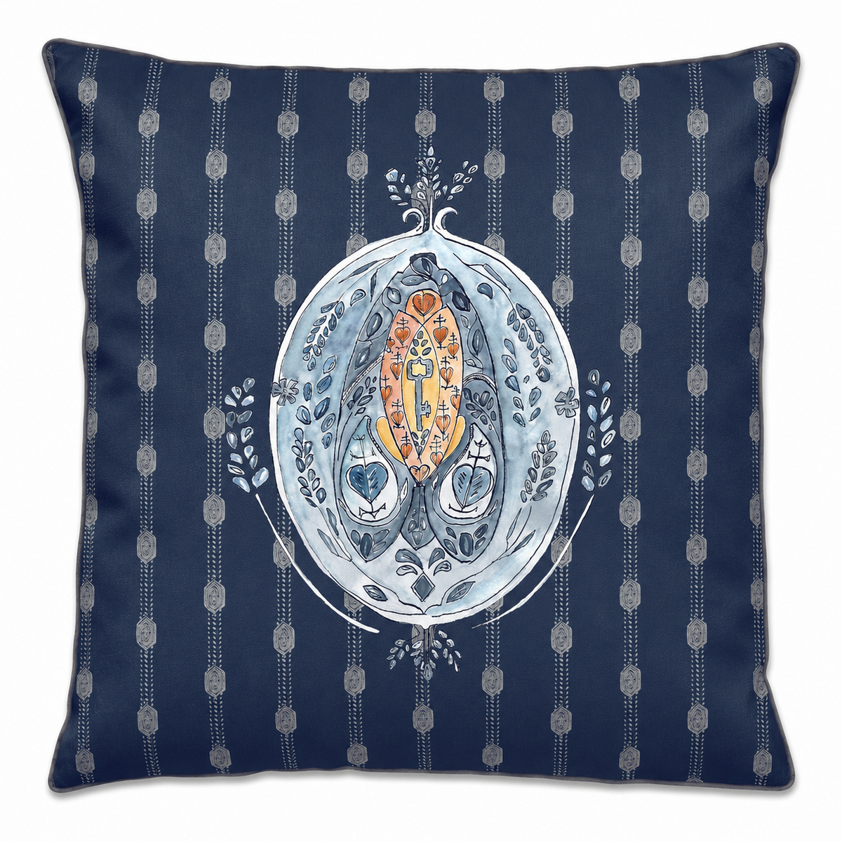 Cushion cover - 45x45 cm - SUZANNE - Navy