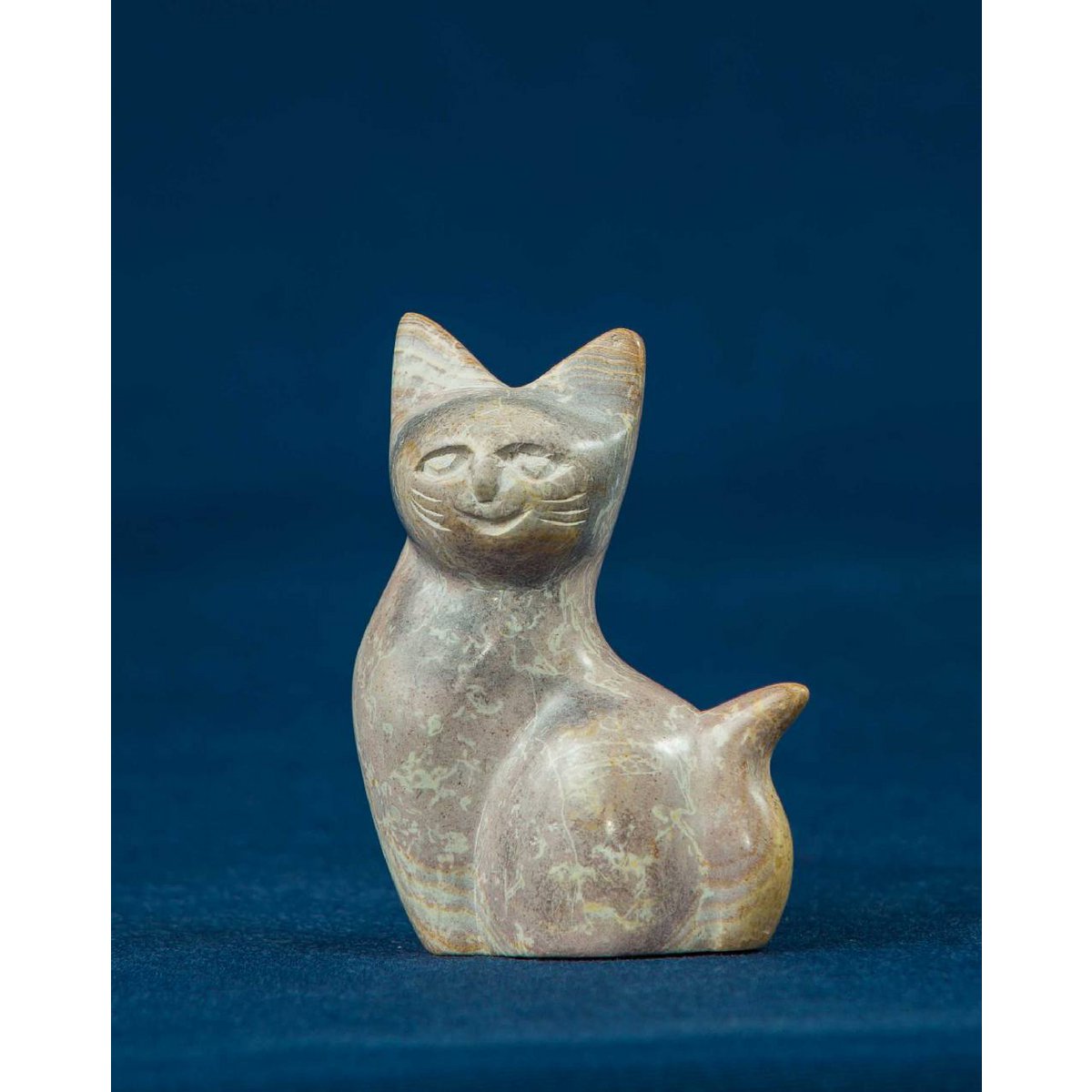 530 Sitzende Katze klein - Speckstein