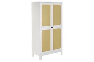ARMARIO ABETO RATAN 80X40X160 BLANCO MB193513