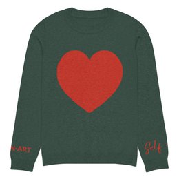 Hjerte - Strikket sweater med rund hals FYR