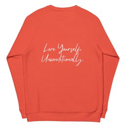 Økologisk sweatshirt SELF LOVE Unisex økologisk raglan sweatshirt