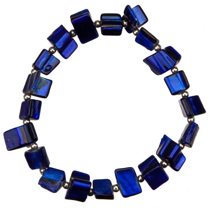Bracciale conchiglia, blu