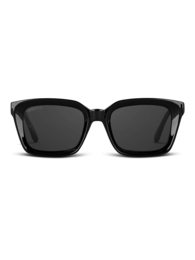  Black rectangular sunglasses with a sleek, modern design.