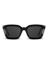 Black rectangular sunglasses with a sleek, modern design.