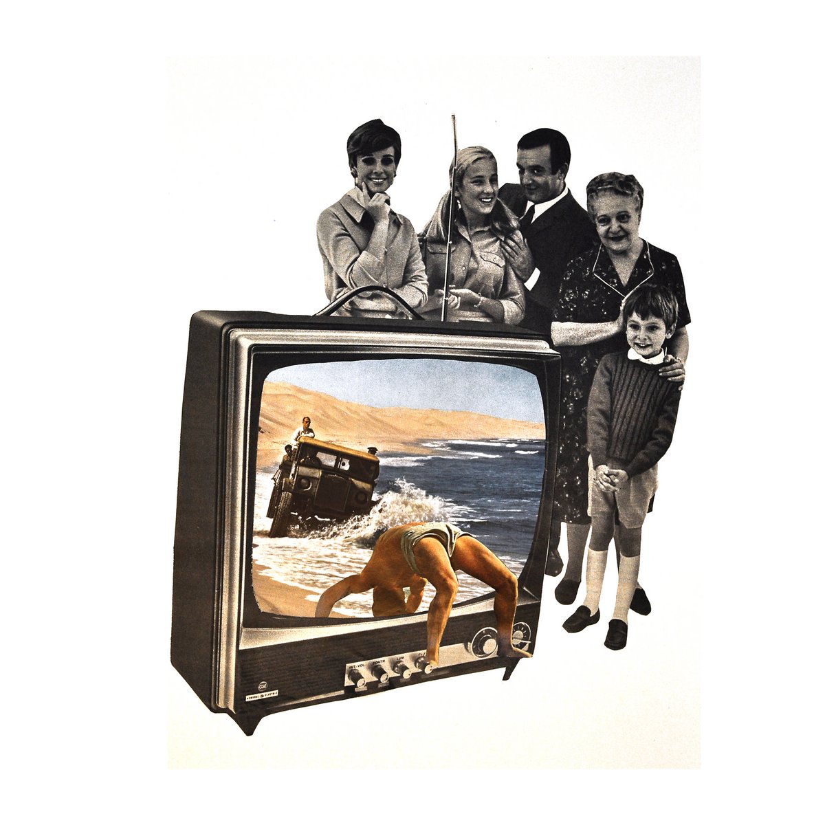 Collage surréaliste vintage – Tirage d’art A4 (Collection d’archives) 10pcs