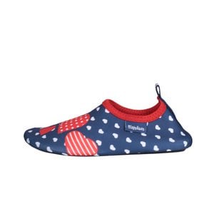 UV-Schutz Hausschuhe Herzen - Marine