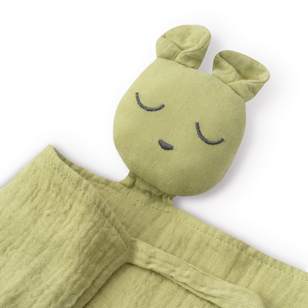 SET DOUDOU + BANDANA + Bijtring - MOD. OSO - OLIJFGROEN