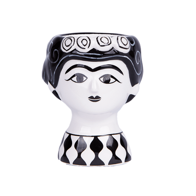 Kitsch Kitchen set egg cup Carlos & Marisol black/white