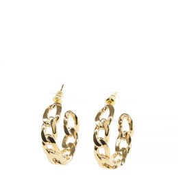 Sekhmet Earrings  Chain Hoops In Gold