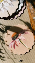 Coasters 10 motifs flowers - 12 sets