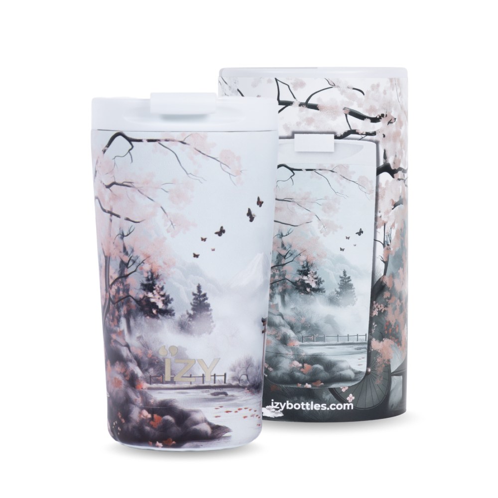 IZY Thermos Mugs - Sakura Dreams - 350ML To-Go Insulated Coffee mug