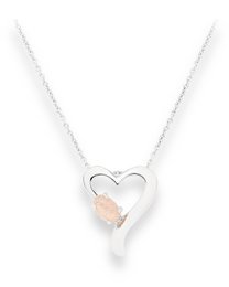 Lovely Heart Necklace Silver