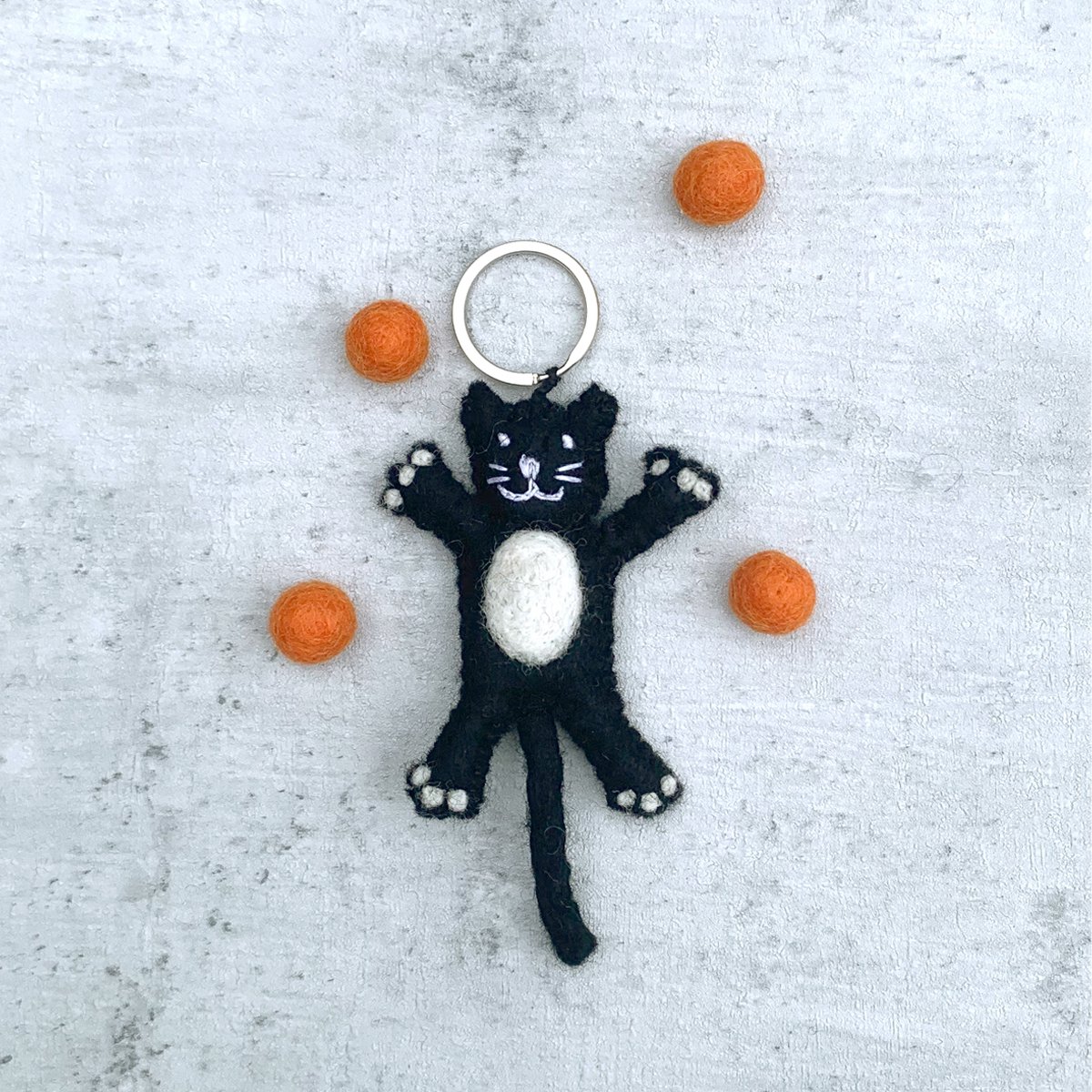 Keyring cat black