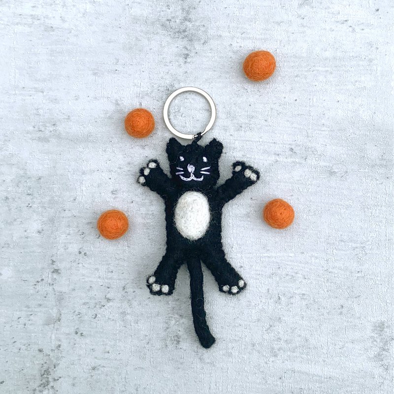 Keyring cat black