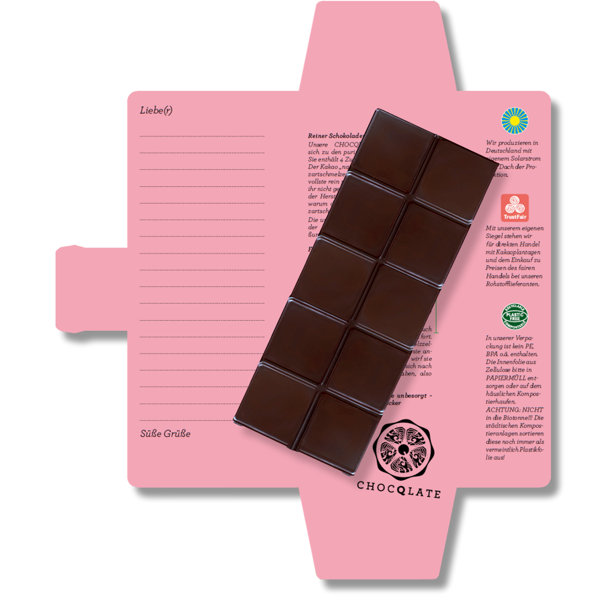 SweetGreets biologische chocolade "...trakteer jezelf op wat je..."