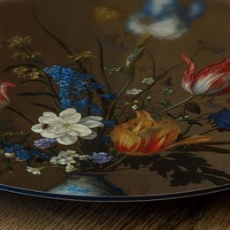 Wandkreis Blumen in einer Vase Balthasar van der Ast - runde Malerei - Wandkreis