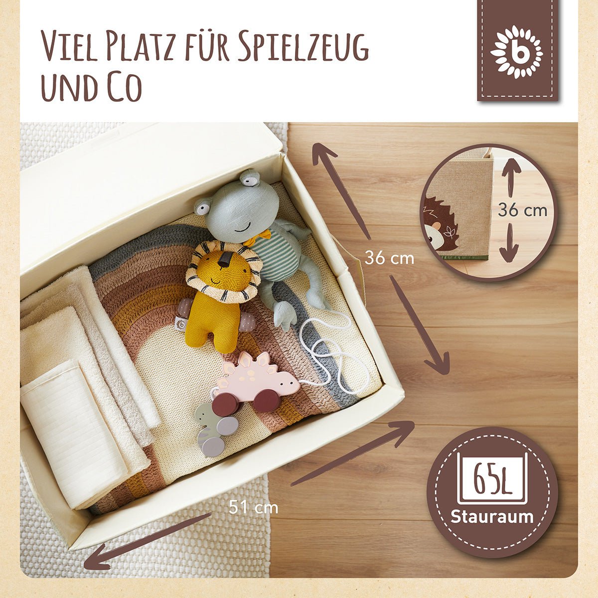 Storage box hedgehog with lid