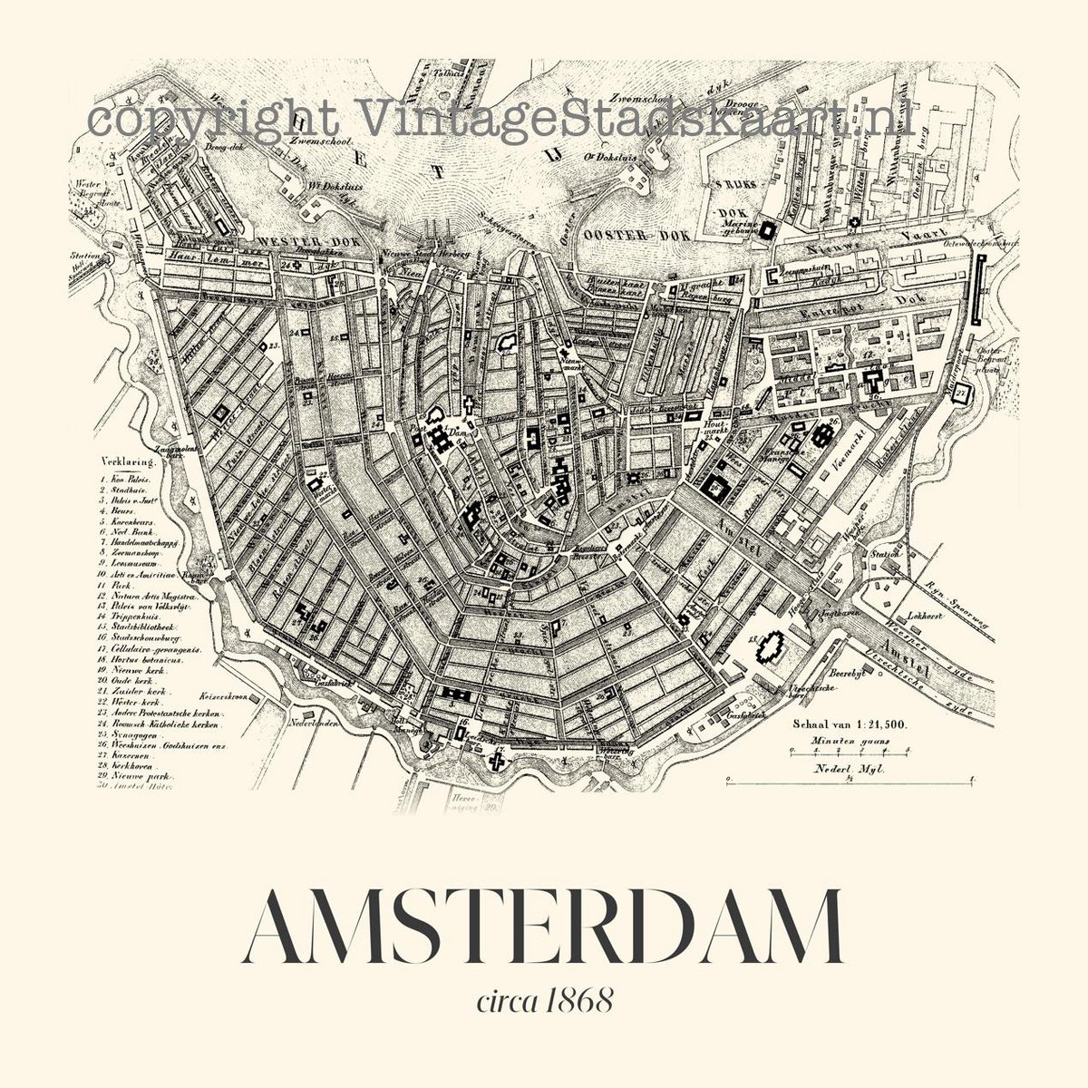 Amsterdam in vintage style