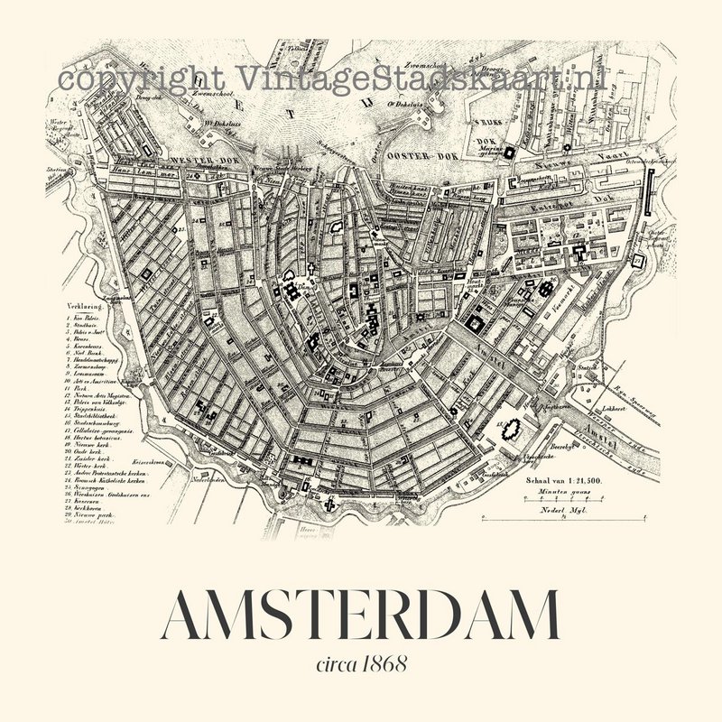 Amsterdam in vintage style