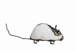 METAL WHITE MOUSE SMALL