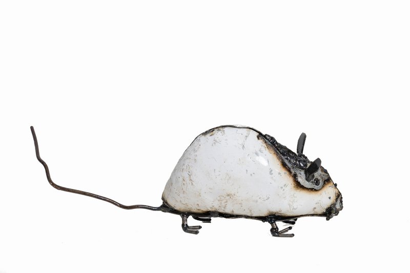 METALEN WITTE MUIS KLEIN