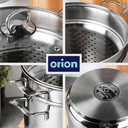 Acciaio a pasta con coperchio di vetro anett 6 l 3 pezzi