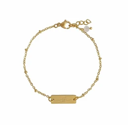 Armbånd Mom and Child & Rose Quartz - Guld