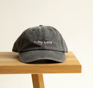 Cap - Tutto Bene - Washed Black + Pink