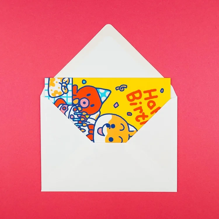 Tarjeta de cumpleaños “Mimi y lil’tako” 