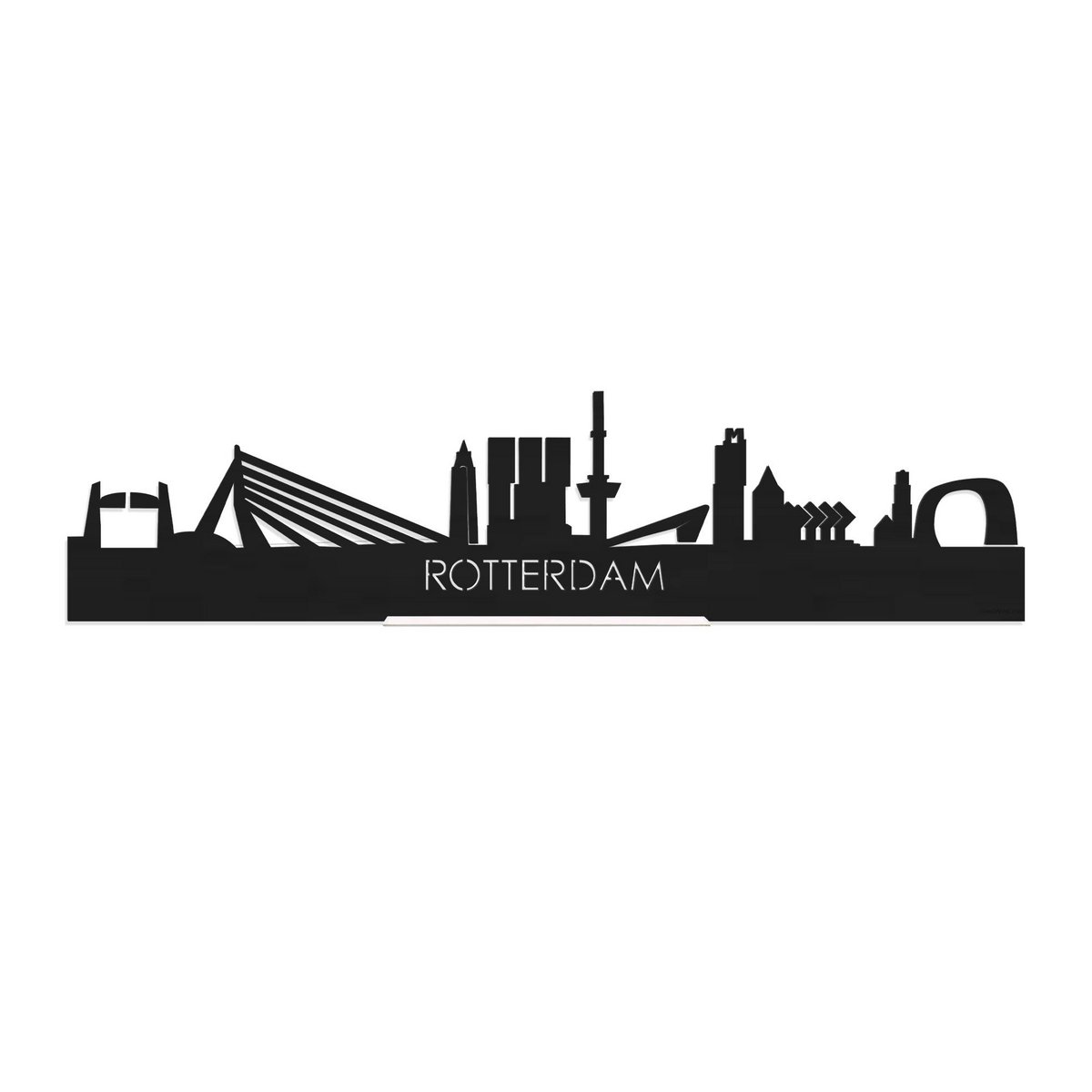 Stehende Skyline Rotterdam Schwarz