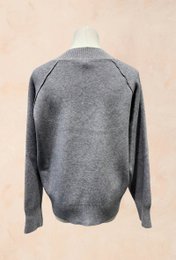 Jersey punto canalé manga larga cuello pico - Viscosa - 1336
