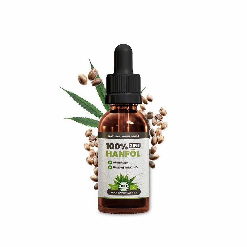 Sanuus 2in1 Bio hampolie 100 ml til immunsystemet og til at tabe sig