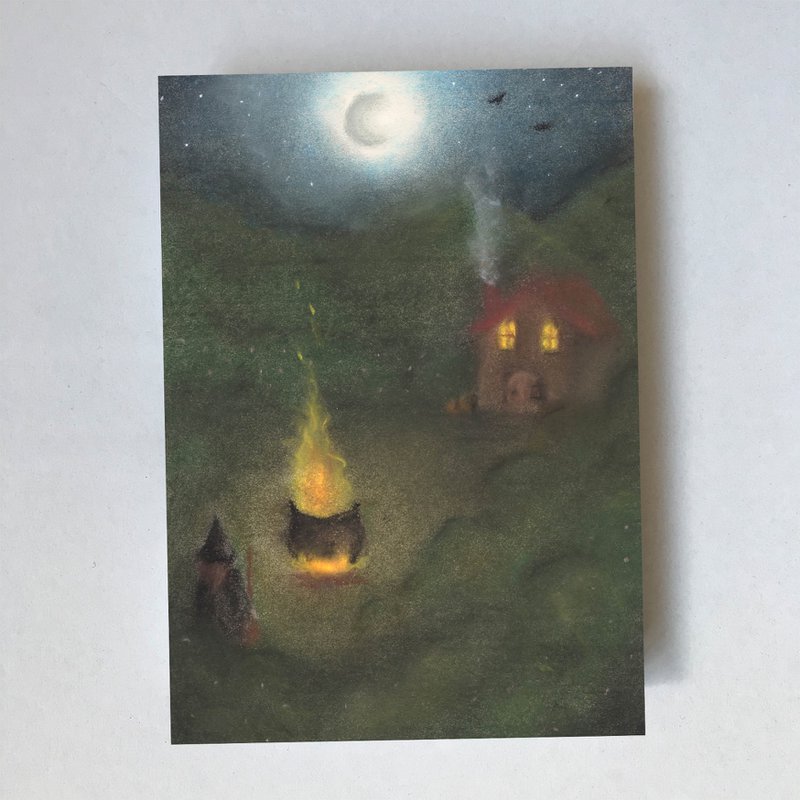 Carte Waldorf « Sorcière » de conte de fées