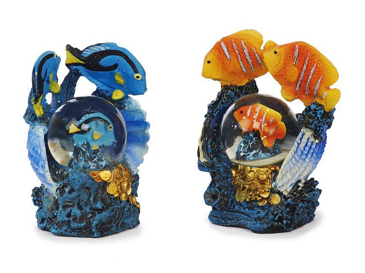 Poly Fish con palla scintillante 6x5x8cm