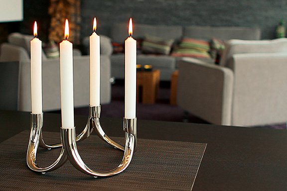 Bow 2 pcs candle holder
