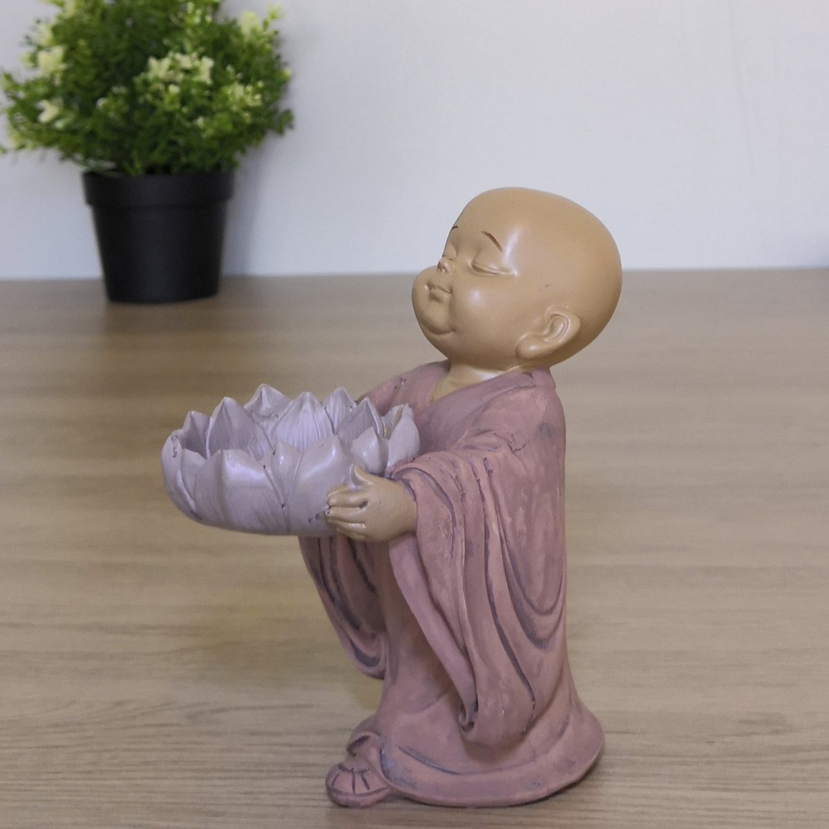 Statuetka Buddy Świecznik CH01 - Świecznik Tealight - Dekoracja Zen i Feng Shui - Szczęśliwy przedmiot - Pomysł na prezent Zen