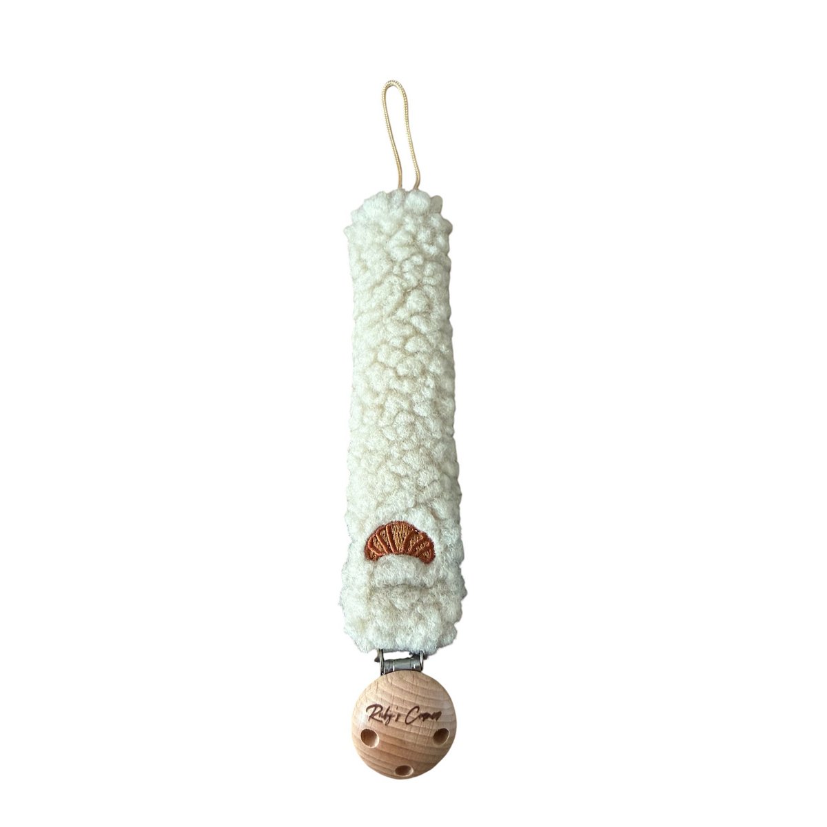 Pacifier cord Teddy - Croissant - Beige