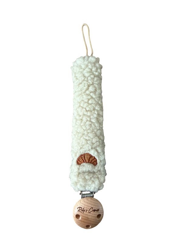 Pacifier cord Teddy - Croissant - Beige