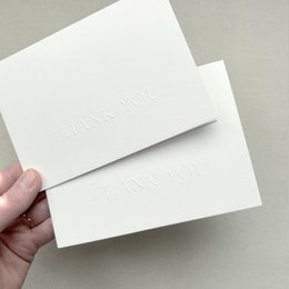Tipografia "GRAZIE" - biglietto pieghevole, biglietto di ringraziamento, biglietto di ringraziamento (PU = 10 pezzi)