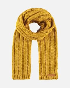 Daan │ Soft Chic Rib Knit Scarf With Leather Accent