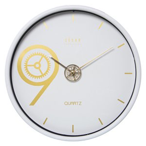 WEISSE ACRYL-WANDUHR, KONTINUIERLICHE SEKUNDE °26X4,5CM, BATTERIE:1XAA, OHNE INKL. ST86170