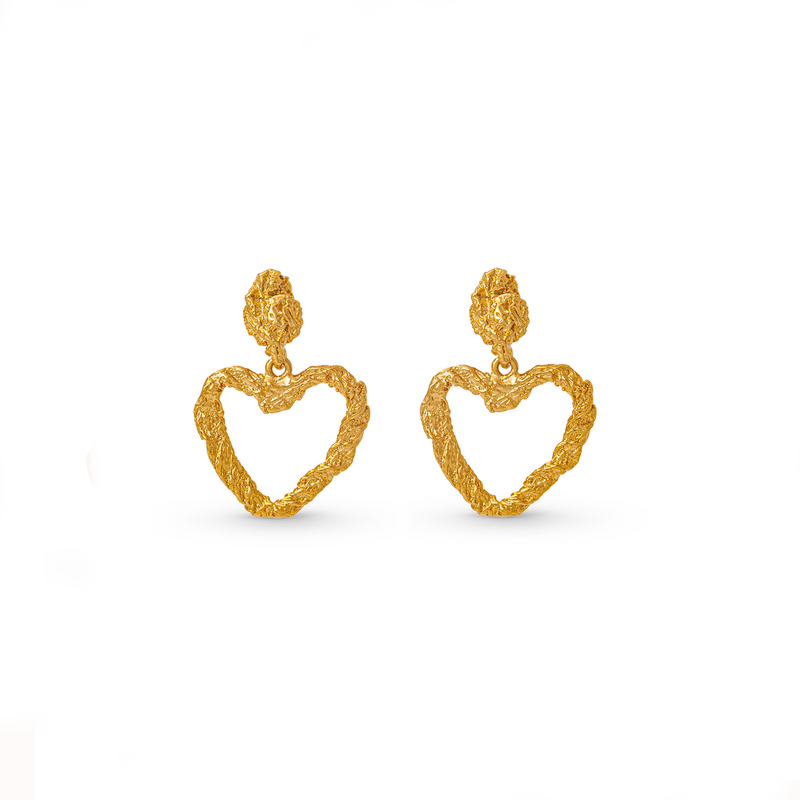 Orelia heart earrings