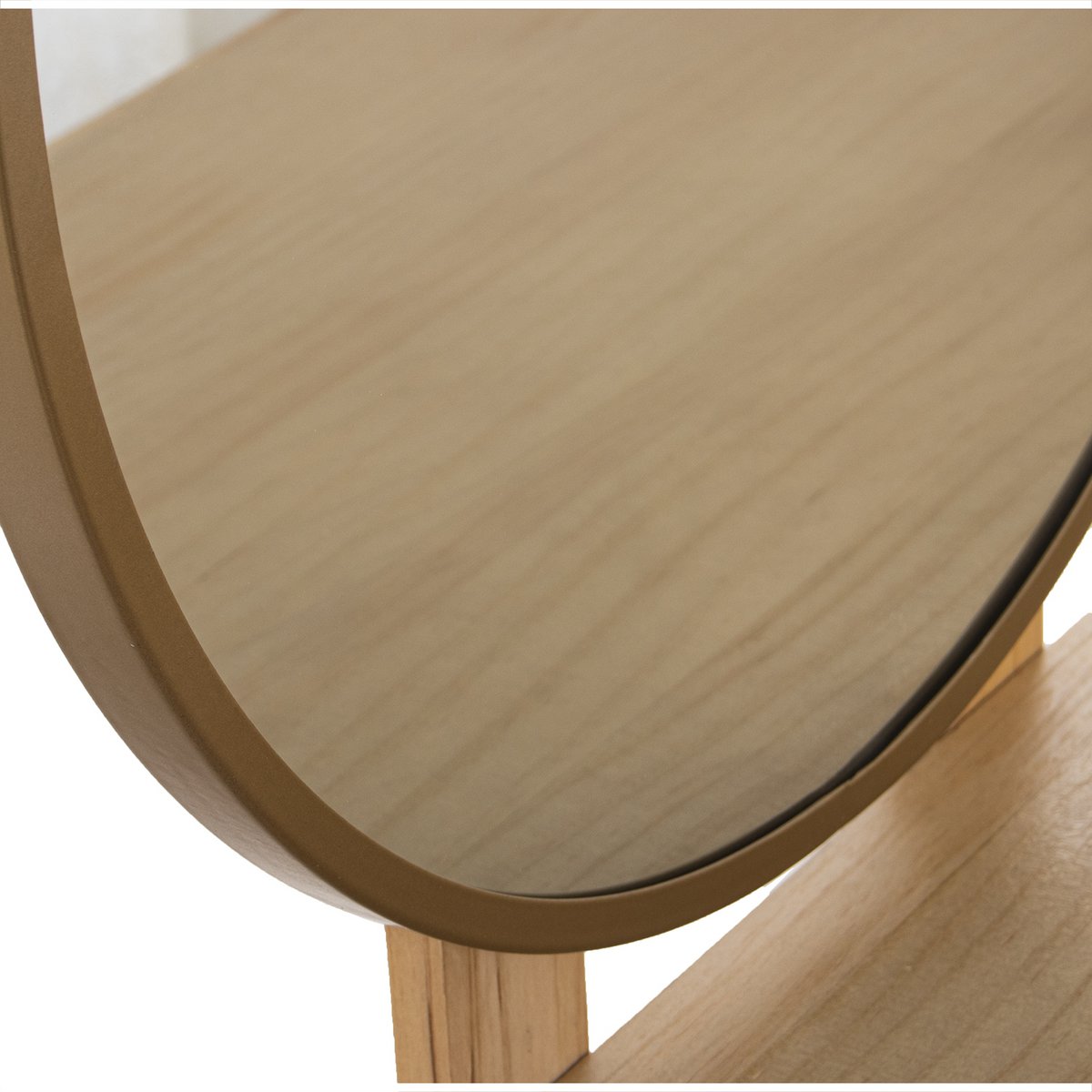 MESA TOCADOR C/ESPEJO Y 2 CAJONES RATÁN, ESPEJO:ø45CM 90X40X125CM, ALT.MESA:78CM ST68037