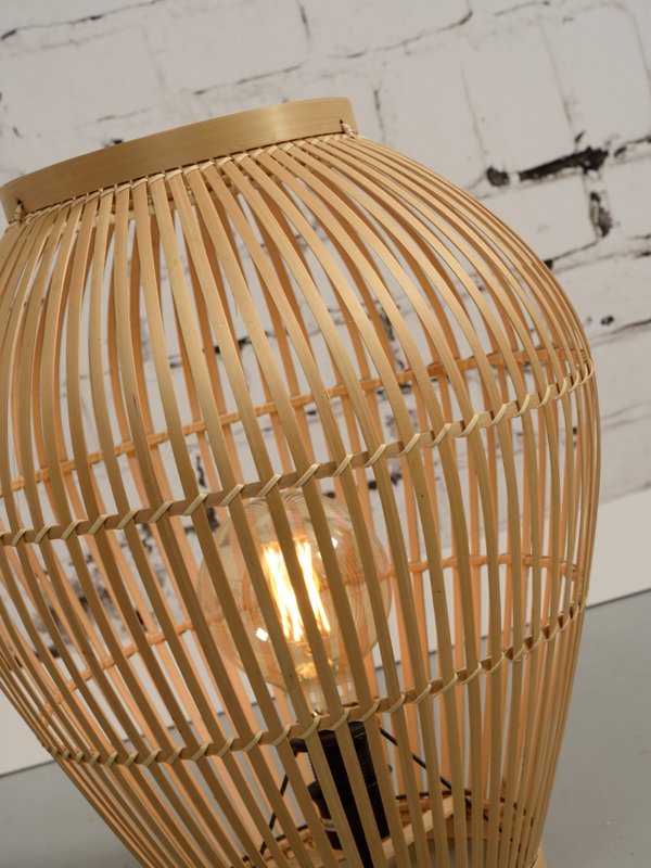 Vloerlamp Tuvalu bamboe naturel, S
