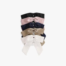 Scrunchie in seta con fiocco adorabile 5 pezzi