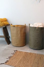 SIZO vaskbar papiropbevaringskurv Sort