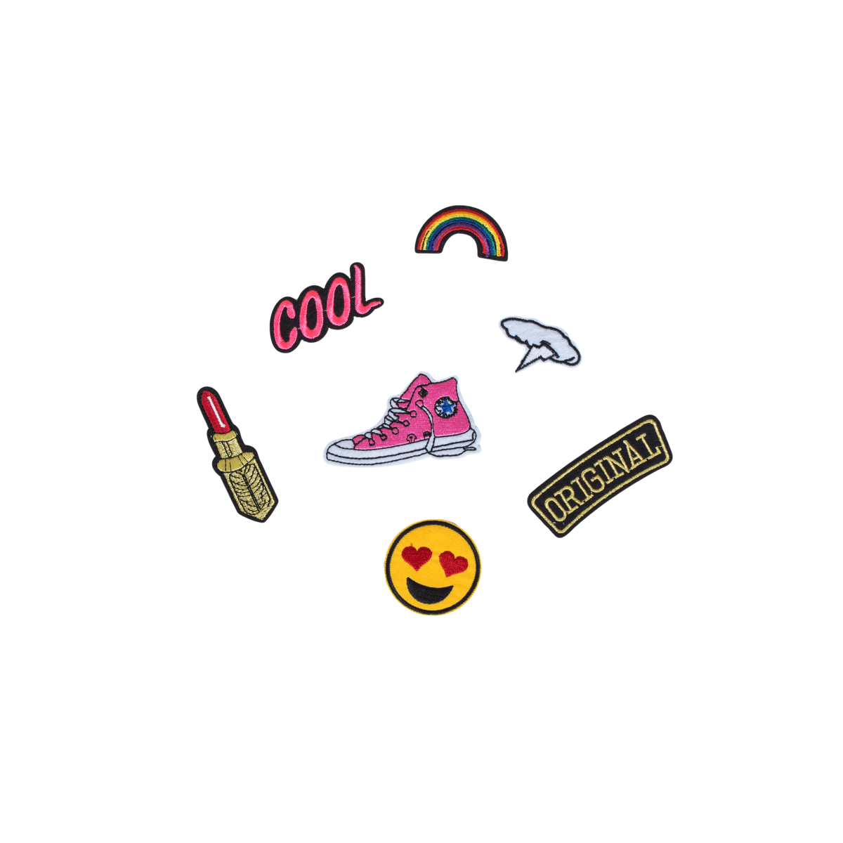 Sæt med strygelapper (7 STK) - Tema: Cool
