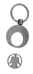 Metal Keychain, Angel, with Trolley Coin,