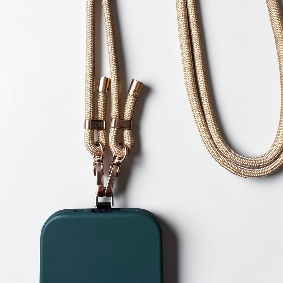 Mobile phone chain - beige