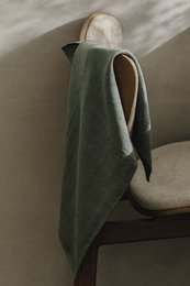 Paño de cocina / Verde musgo nórdico, 100% lino